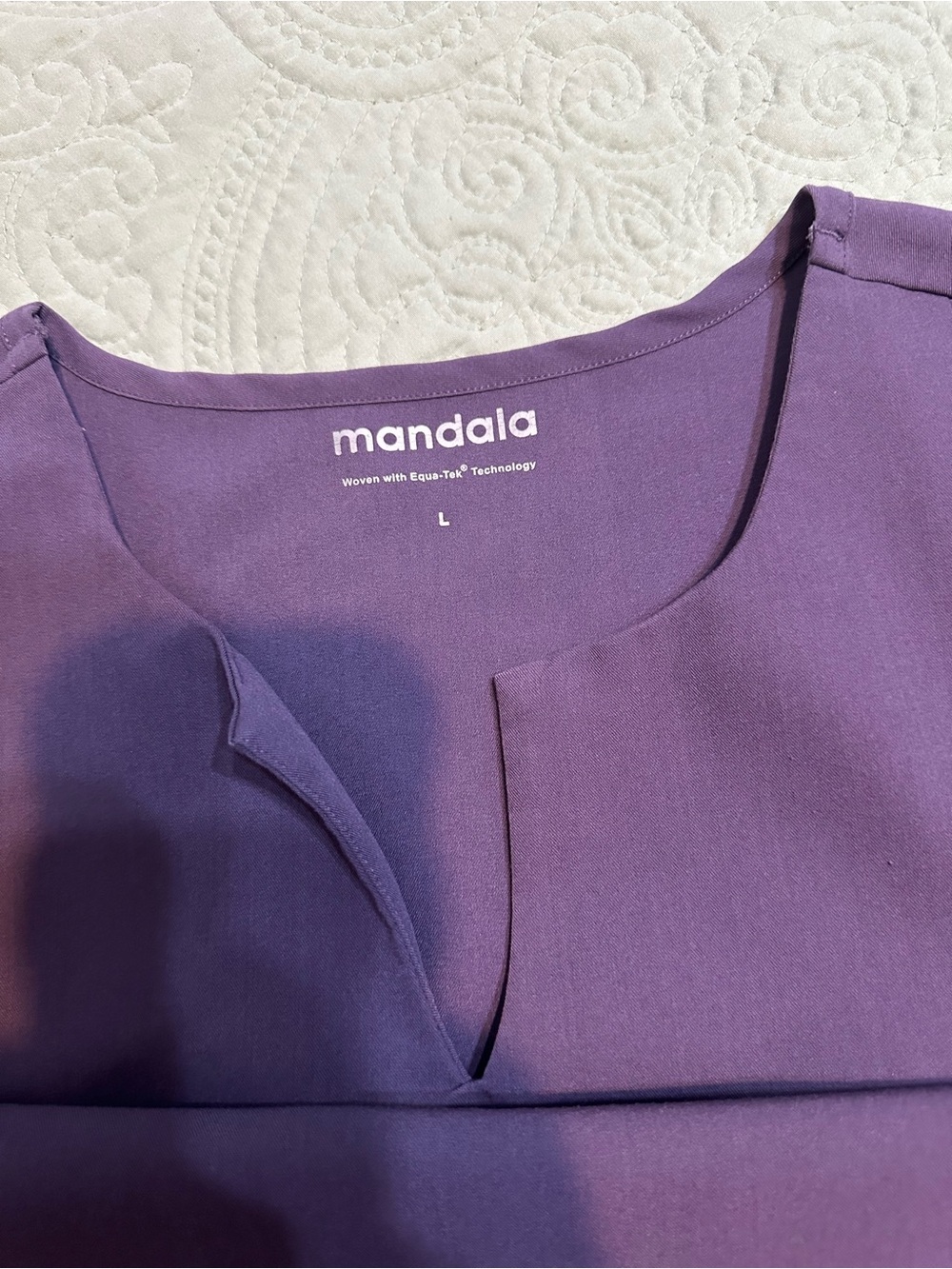 Mandala Women's Purple Notch-Neck Top